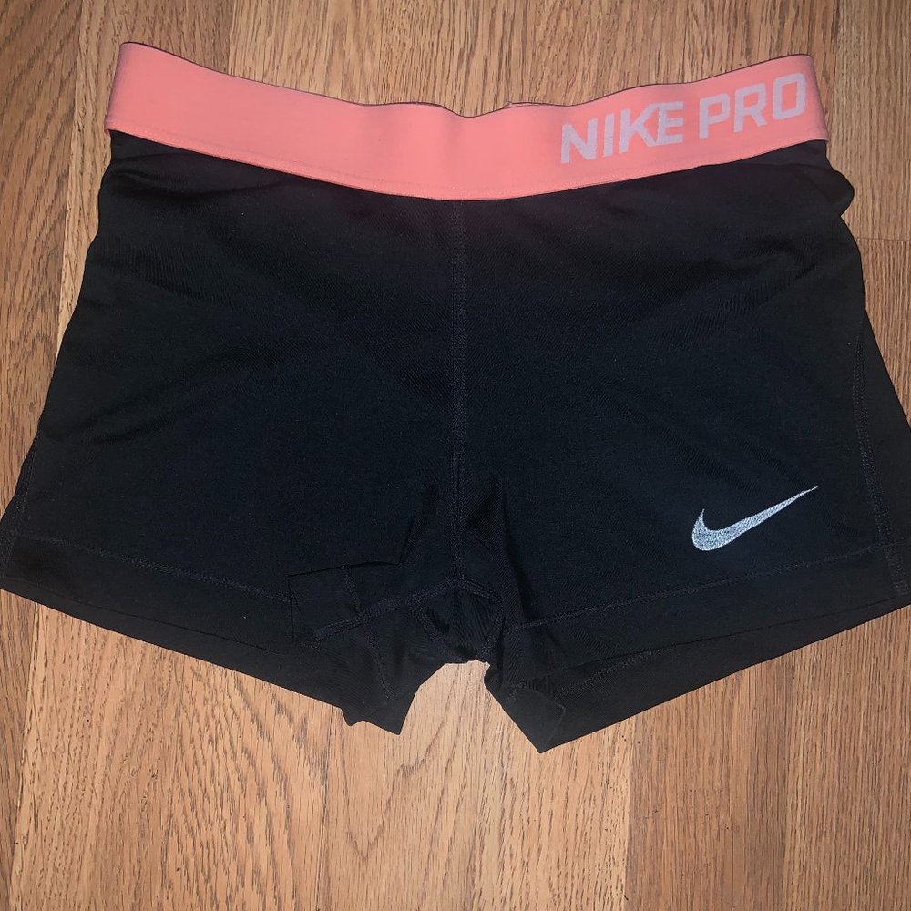 Nike Pros Spandex Black with Peach Band